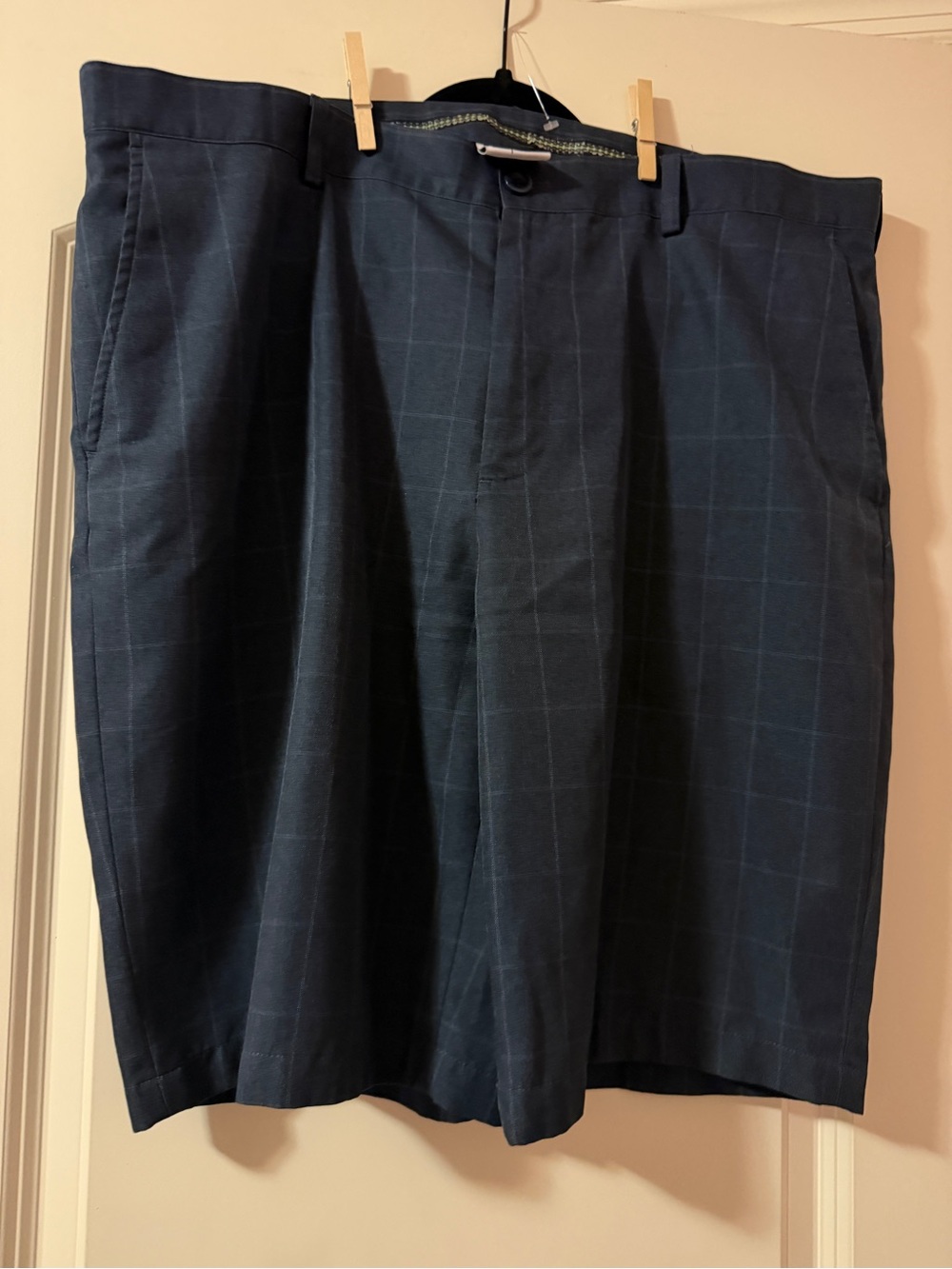 Men’s Izod Navy Windowpane Golf Shorts sz 38.
